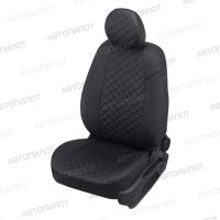 Чехлы Автопилот Экокожа Ромб на Hyundai Getz 2002-2011 г.в. Чехлы Автопилот Экокожа Ромб на Hyundai Getz 2002-2011 г.в.