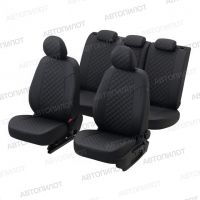 Чехлы Автопилот Экокожа Ромб на Hyundai Getz 2002-2011 г.в. Чехлы Автопилот Экокожа Ромб на Hyundai Getz 2002-2011 г.в.