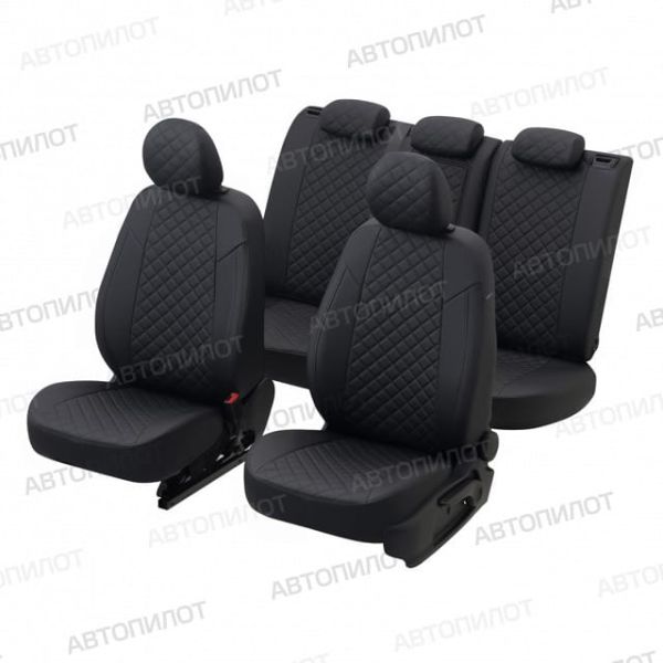 Чехлы Автопилот Экокожа Ромб на Hyundai Getz 2002-2011 г.в. Чехлы Автопилот Экокожа Ромб на Hyundai Getz 2002-2011 г.в.