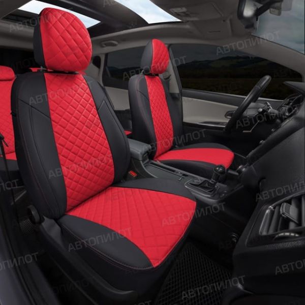Чехлы Автопилот Экокожа Ромб на Hyundai Getz 2002-2011 г.в. Чехлы Автопилот Экокожа Ромб на Hyundai Getz 2002-2011 г.в.