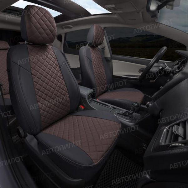Чехлы Автопилот Экокожа Ромб на Hyundai Getz 2002-2011 г.в. Чехлы Автопилот Экокожа Ромб на Hyundai Getz 2002-2011 г.в.