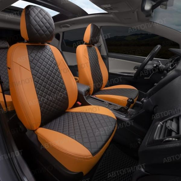 Чехлы Автопилот Экокожа Ромб на Hyundai Getz 2002-2011 г.в. Чехлы Автопилот Экокожа Ромб на Hyundai Getz 2002-2011 г.в.