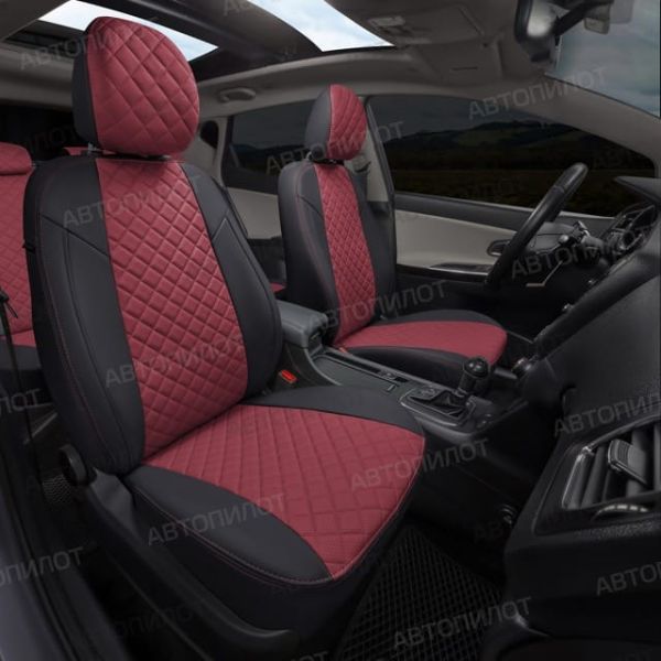 Чехлы Автопилот Экокожа Ромб на Hyundai Getz 2002-2011 г.в. Чехлы Автопилот Экокожа Ромб на Hyundai Getz 2002-2011 г.в.