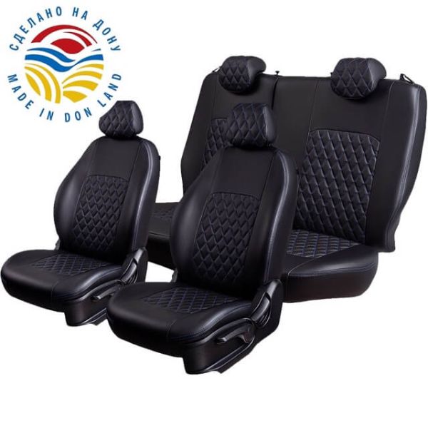 Чехлы Экокожа Турин Ромб на Hyundai Getz 2002-2011 г.в. Чехлы Экокожа Турин Ромб на Hyundai Getz 2002-2011 г.в.
